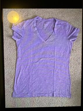 Felina Purple V-Neck Short Sleeve Tee
